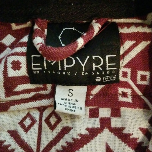 Aztec print hoodie jacket Juniors Size S - Picture 3 of 3